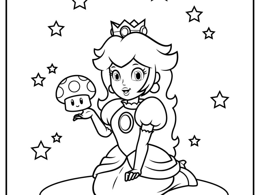 25 Princess Peach Coloring Pages 100 Free Printables