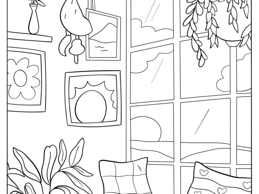 26 Aesthetic Coloring Pages Free PDF Printables