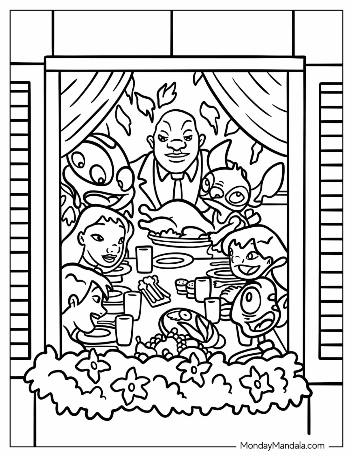 Thanksgiving Family Coloring Pages Thanksgiving Family Coloring Pages
