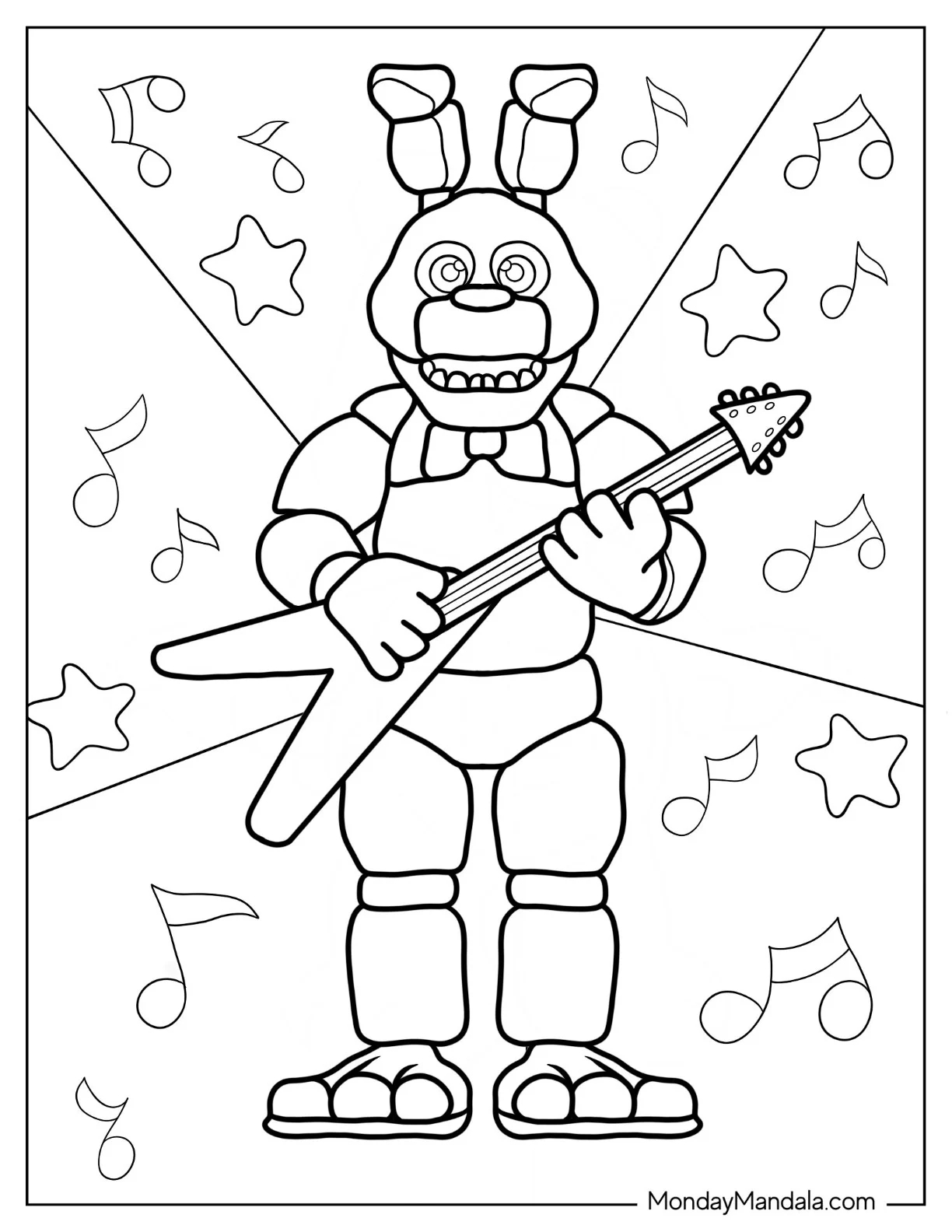 Bonnie Coloring Pages Head
