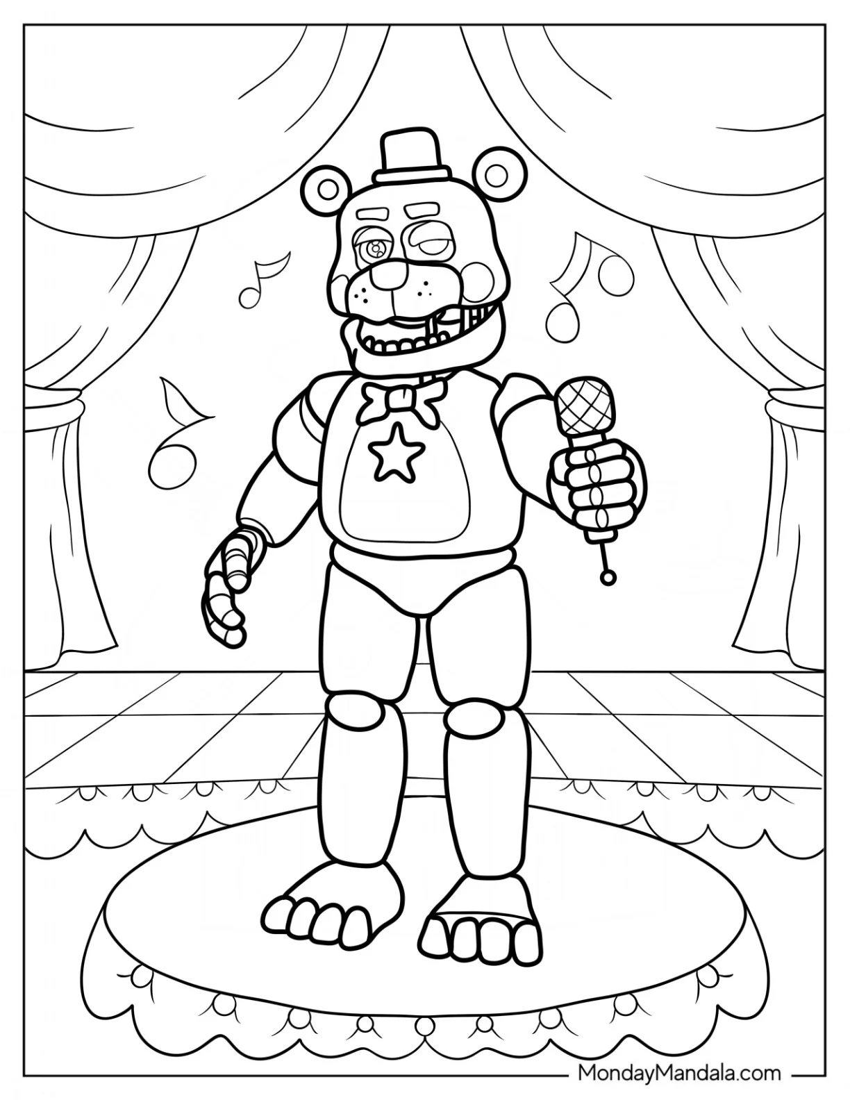 28 Five Nights At Freddie s Coloring Pages Free PDF Printables 