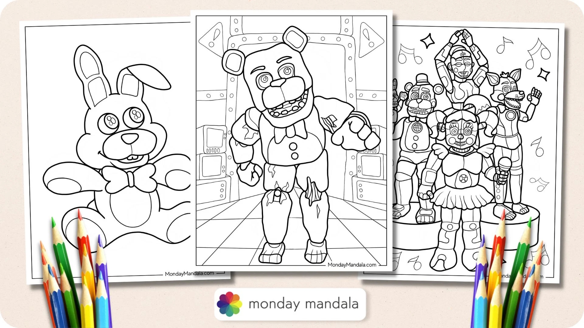28 Five Nights At Freddie s Coloring Pages Free PDF Printables 