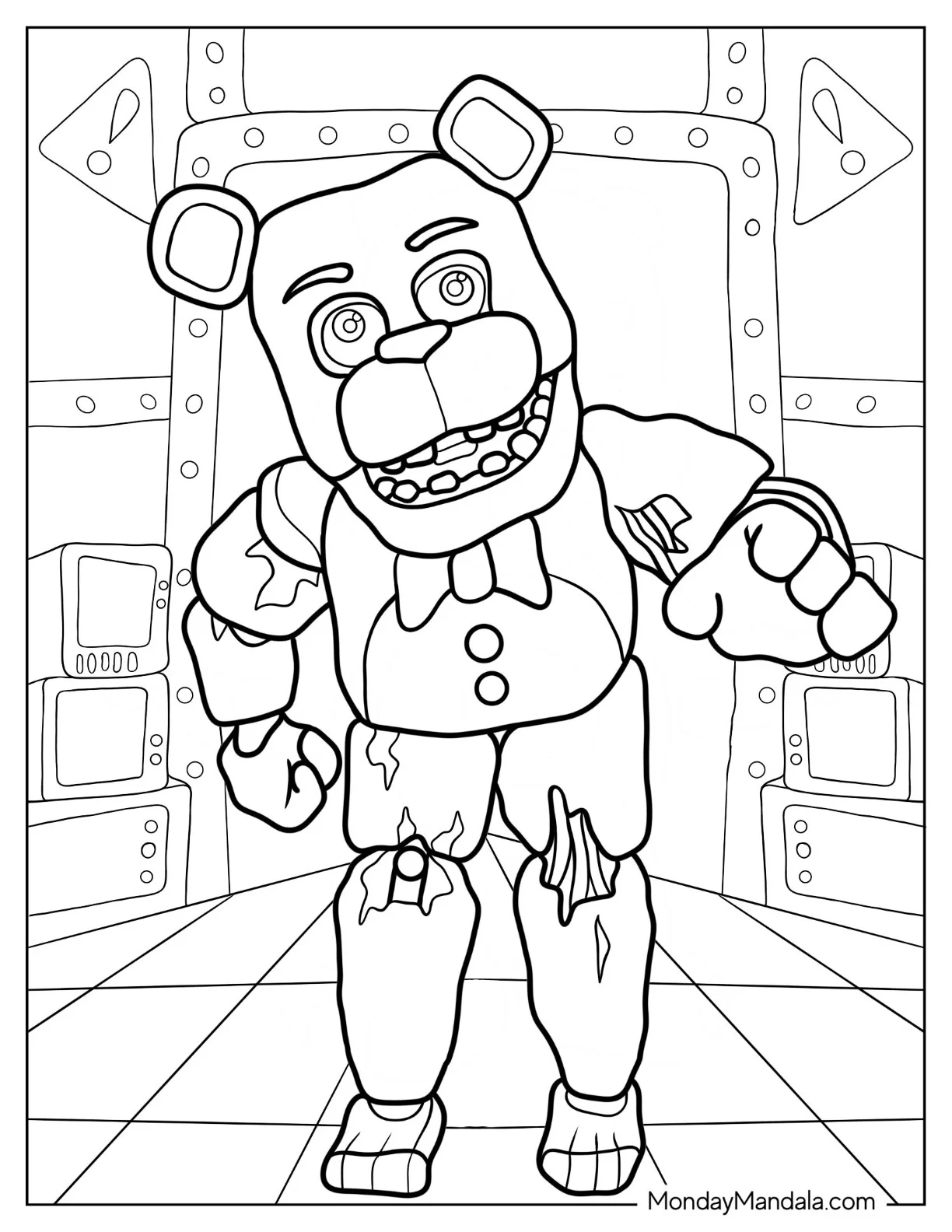 28 Five Nights At Freddie s Coloring Pages Free PDF Printables 