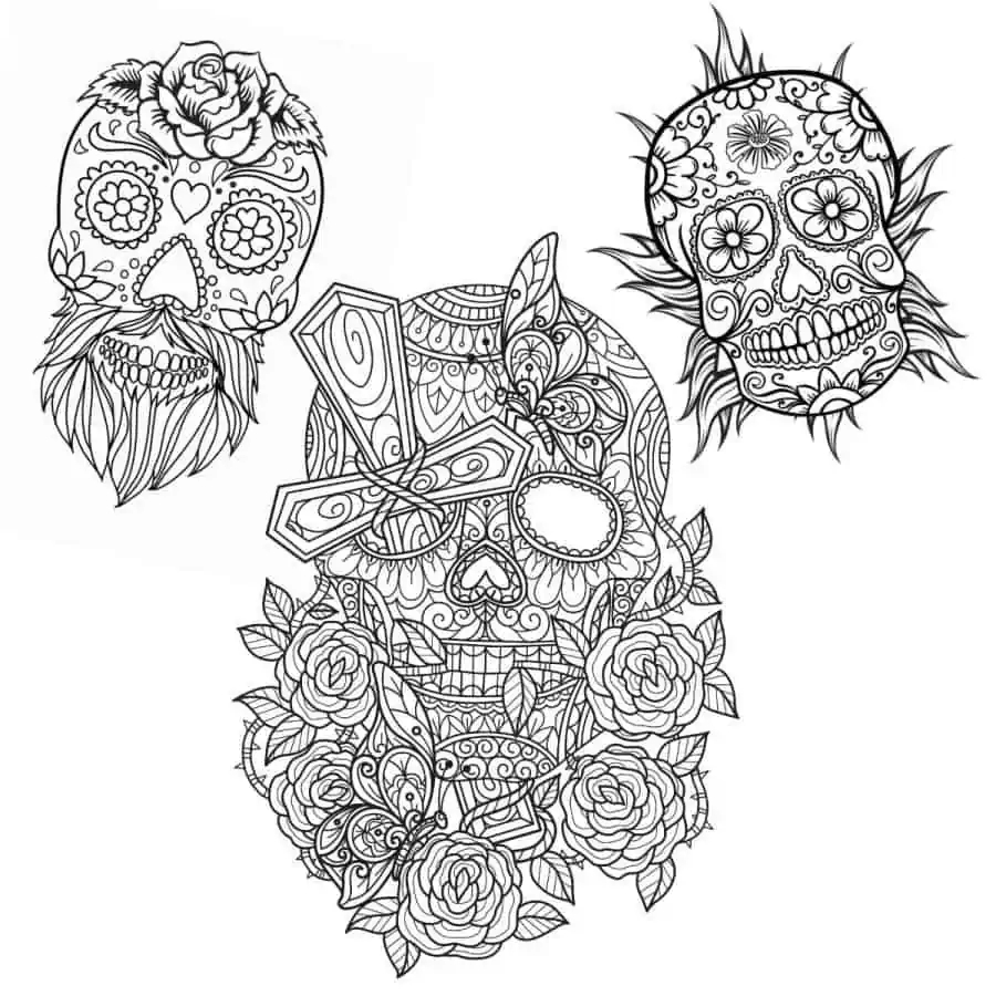 29 Free Sugar Skull Coloring Pages Artsy Pretty Plants 29 Free Sugar Skull Coloring Pages Artsy Pretty Plants