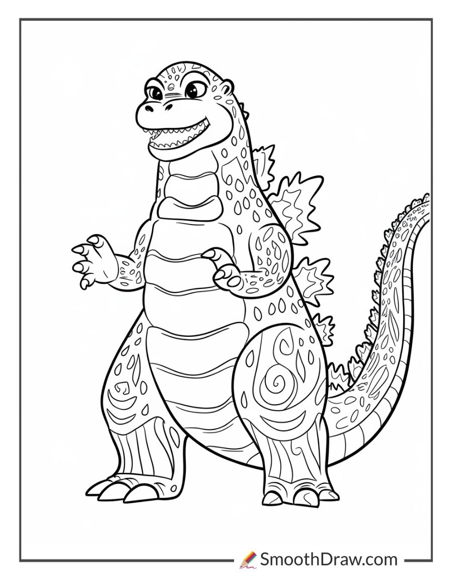 Legendary Godzilla Coloring Pages Legendary Godzilla Coloring Pages