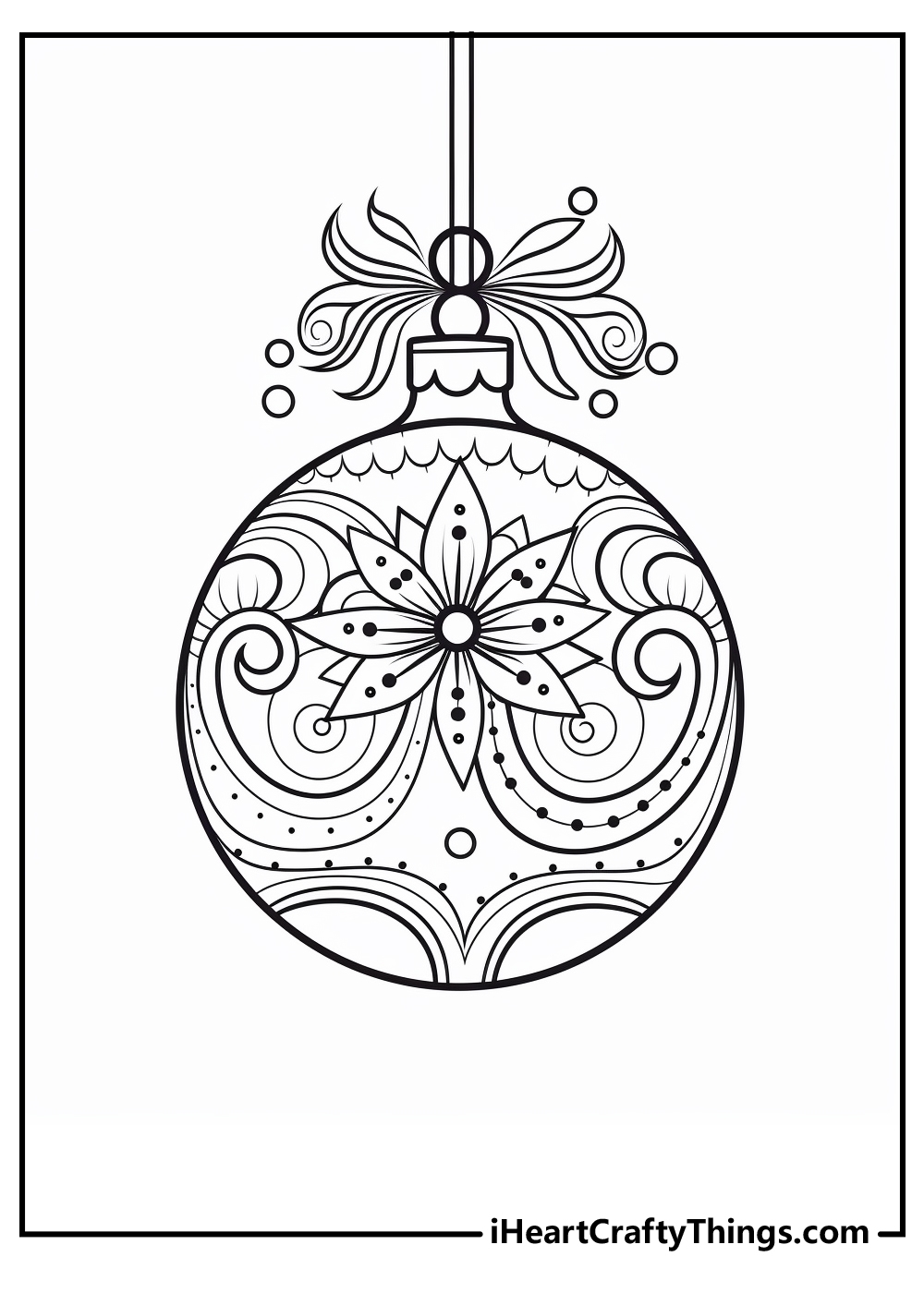 30 Christmas Ornament Coloring Pages 100 Free Printables 
