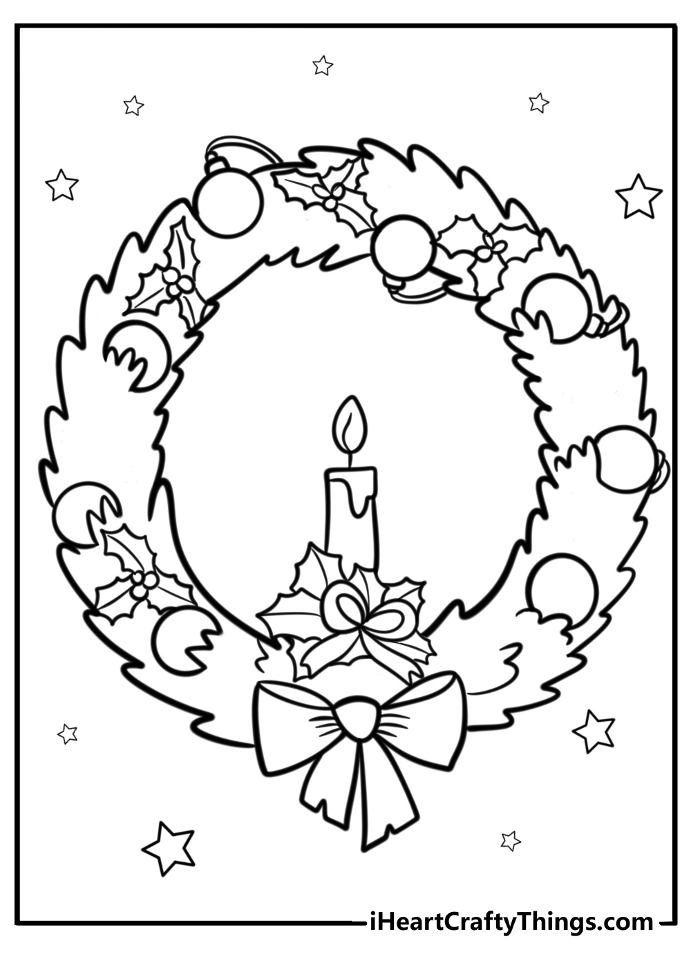 30 Christmas Wreath Coloring Pages 100 Free To Print 30 Christmas Wreath Coloring Pages 100 Free To Print