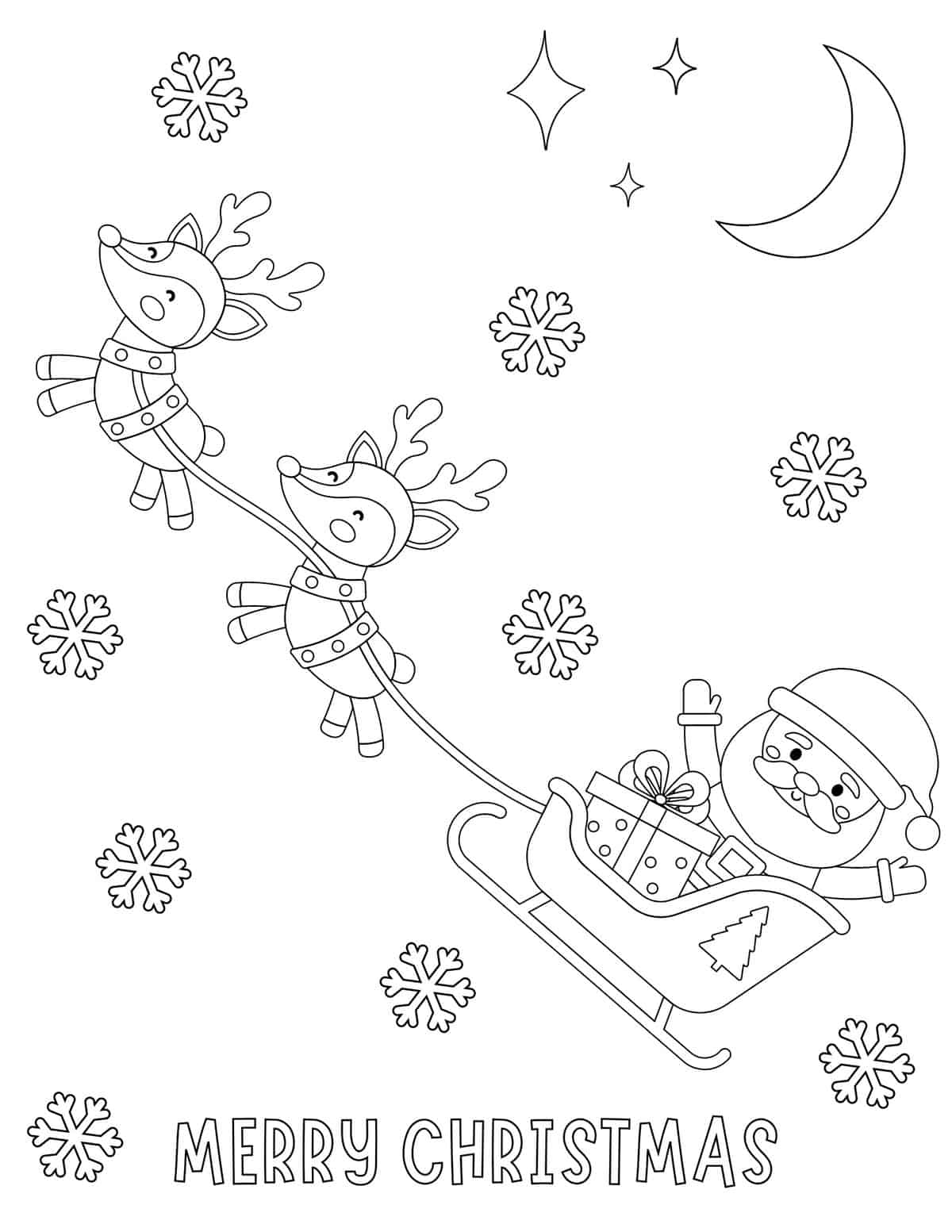 30 Free Printable Reindeer Coloring Pages For Kids Prudent Penny Pincher