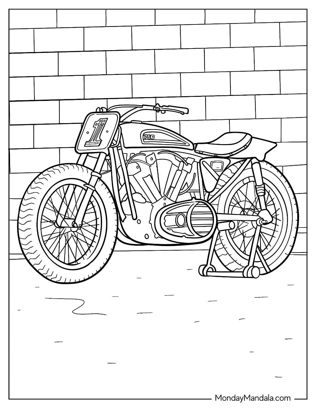 30 Harley Davidson Coloring Pages Free PDF Printables 