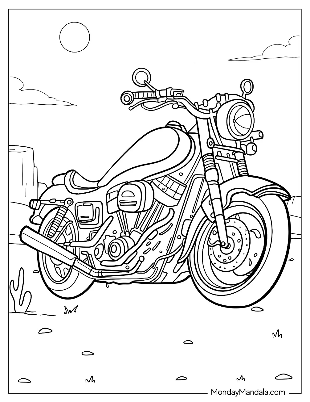 30 Harley Davidson Coloring Pages Free PDF Printables 