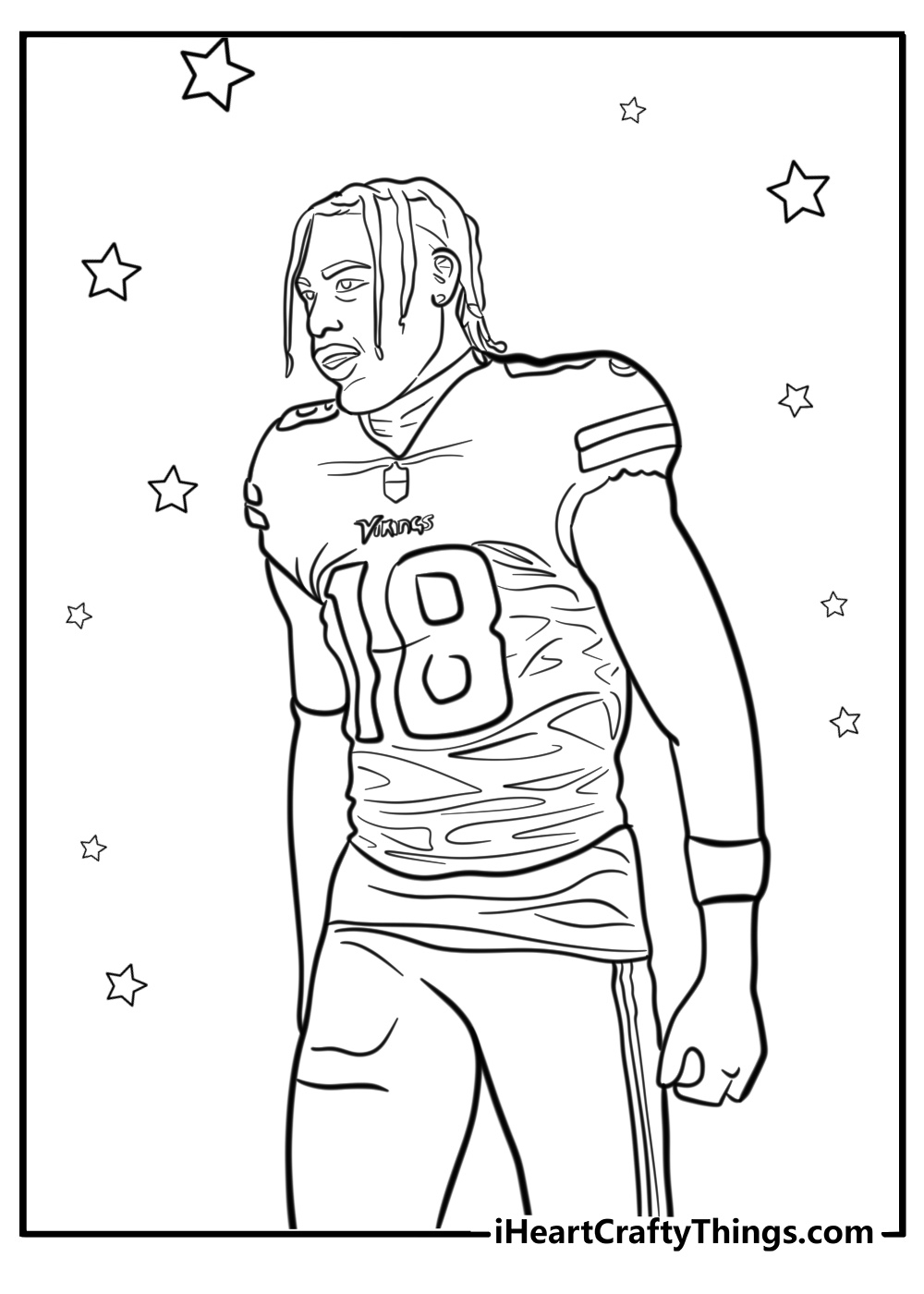 30 Justin Jefferson Coloring Pages For Kids Free To Print 