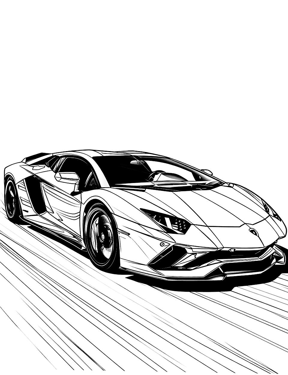 Lambo Coloring Pages That Are Easy