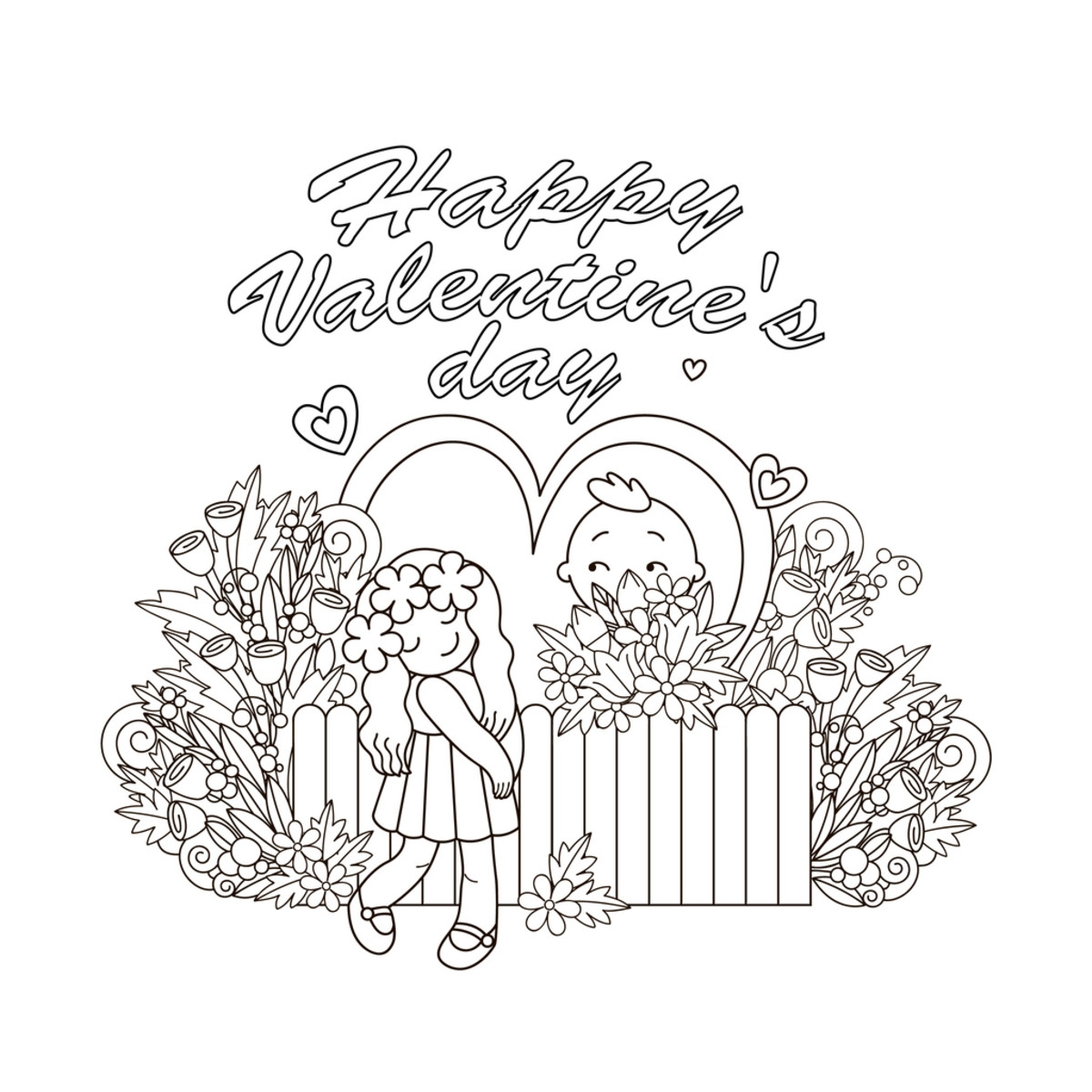 30 Valentine s Day Coloring Pages Free Printable For Kids Adults Parade