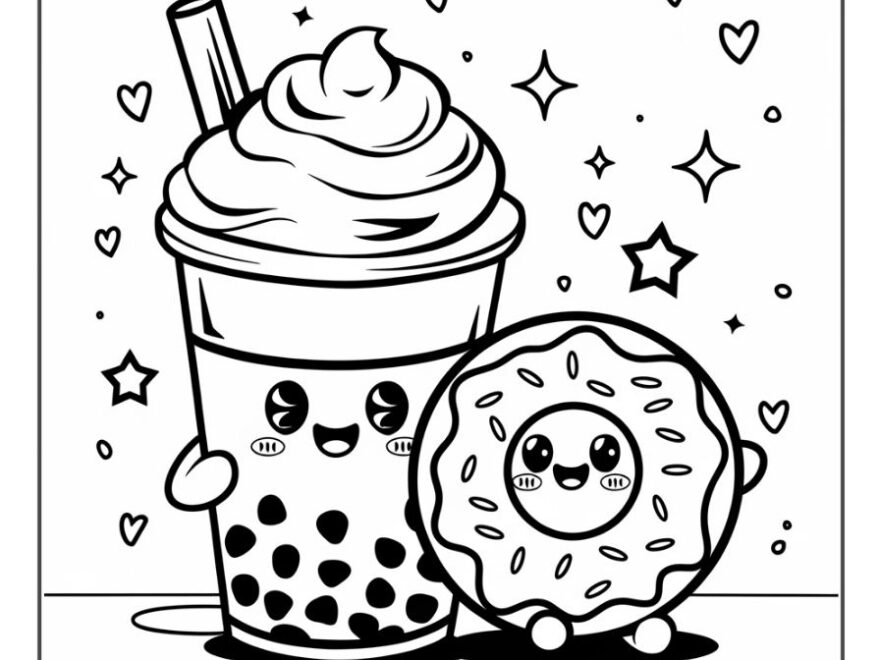 32 Boba Tea Coloring Pages Smooth Draw