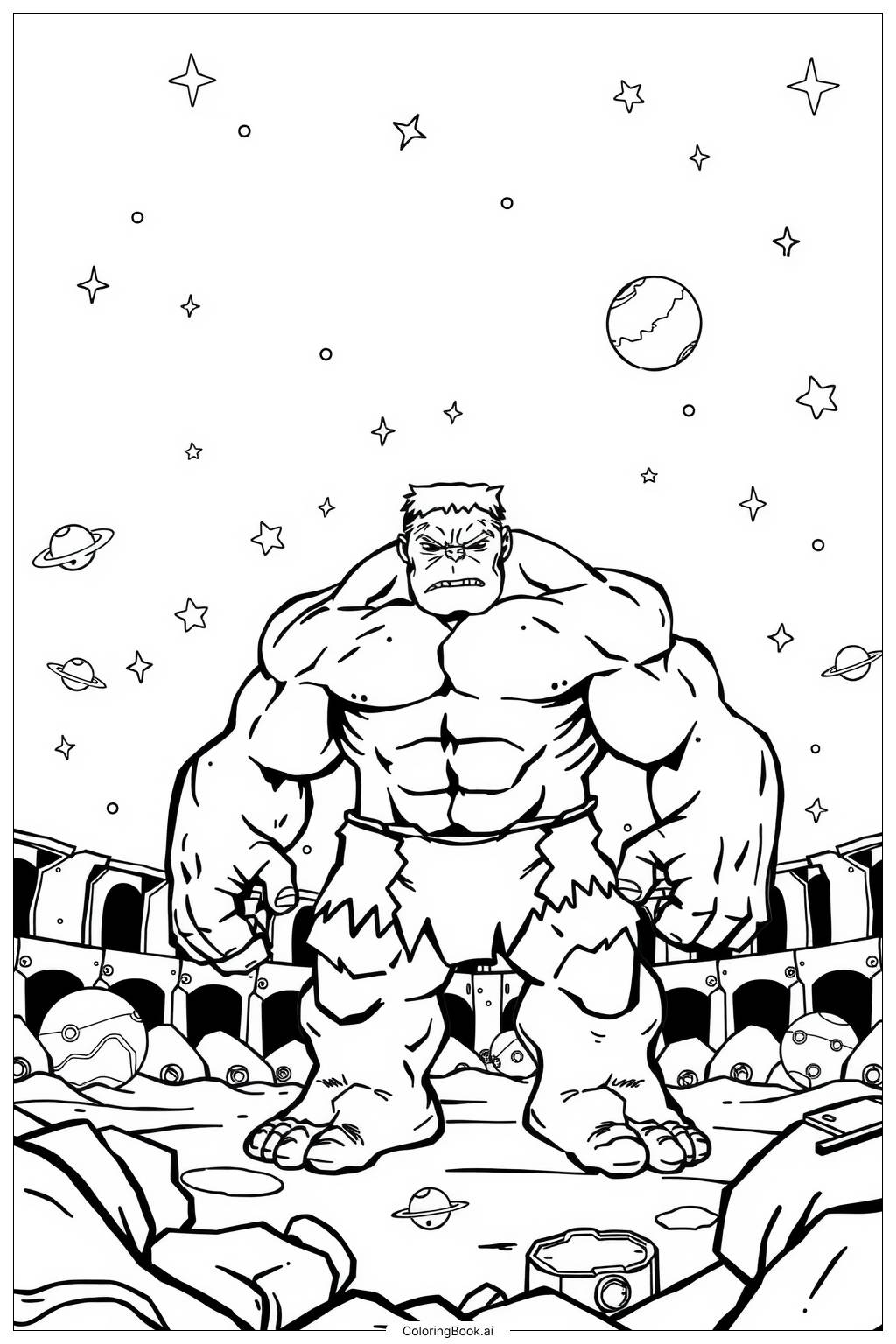 Hulk Vs. The Thing Coloring Pages Hulk Vs. The Thing Coloring Pages