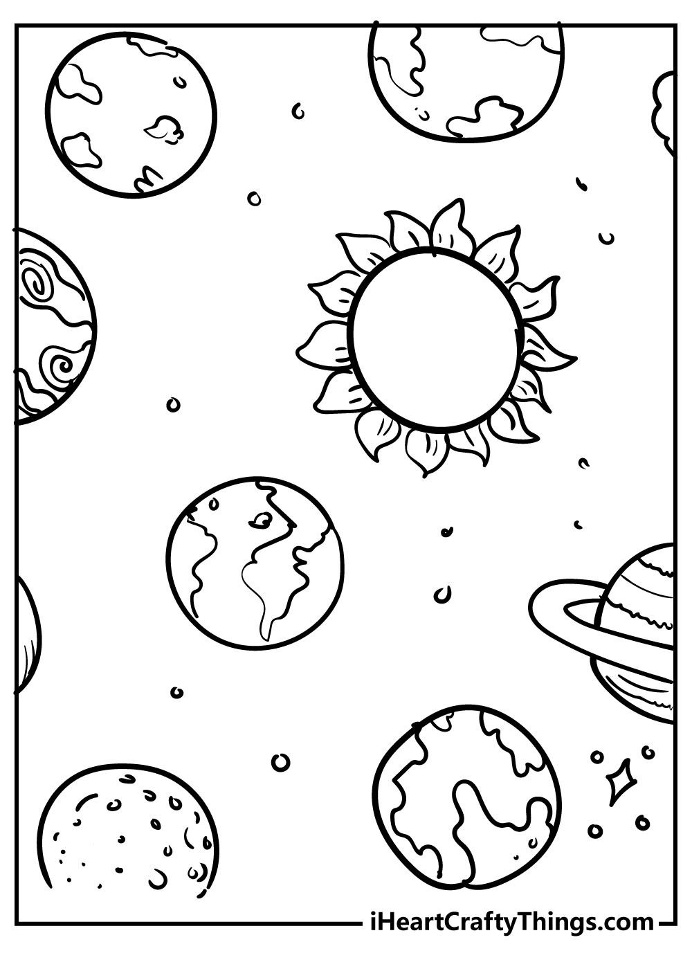Simple Space Coloring Pages Simple Space Coloring Pages
