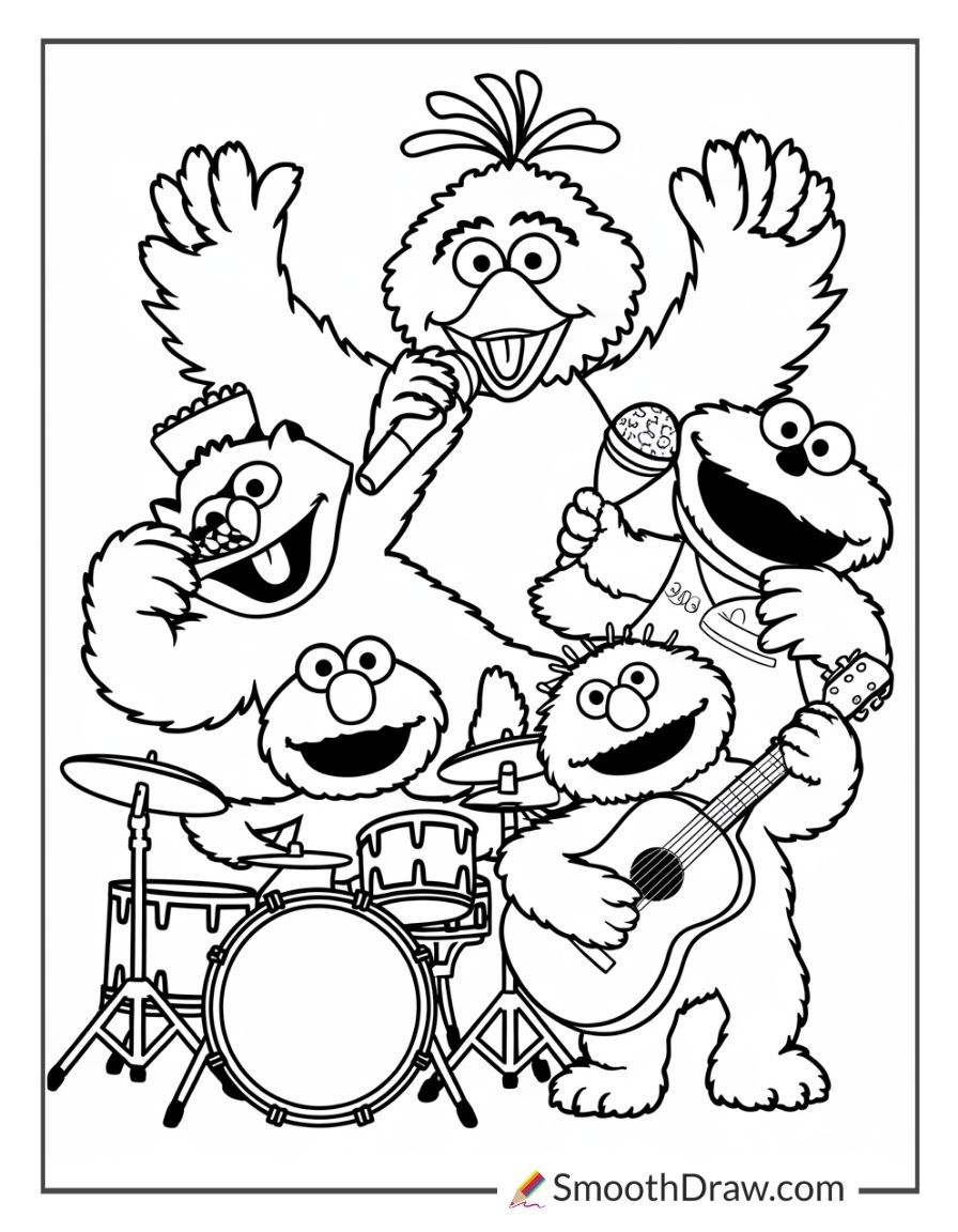 32 Sesame Street Coloring Pages Smooth Draw