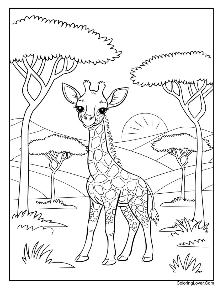 33 Giraffe Coloring Pages Free Printables For All Ages 