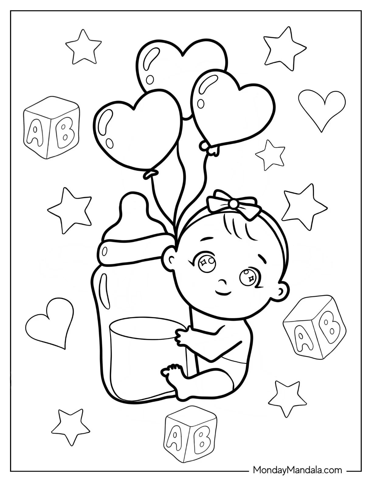 34 Baby Coloring Pages Free PDF Printables 