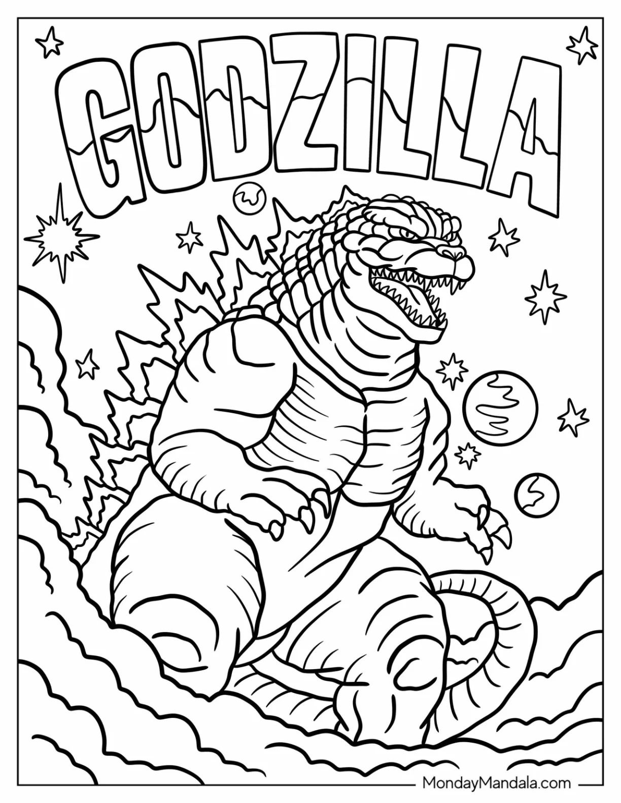 35 Godzilla Coloring Pages Free PDF Printables 