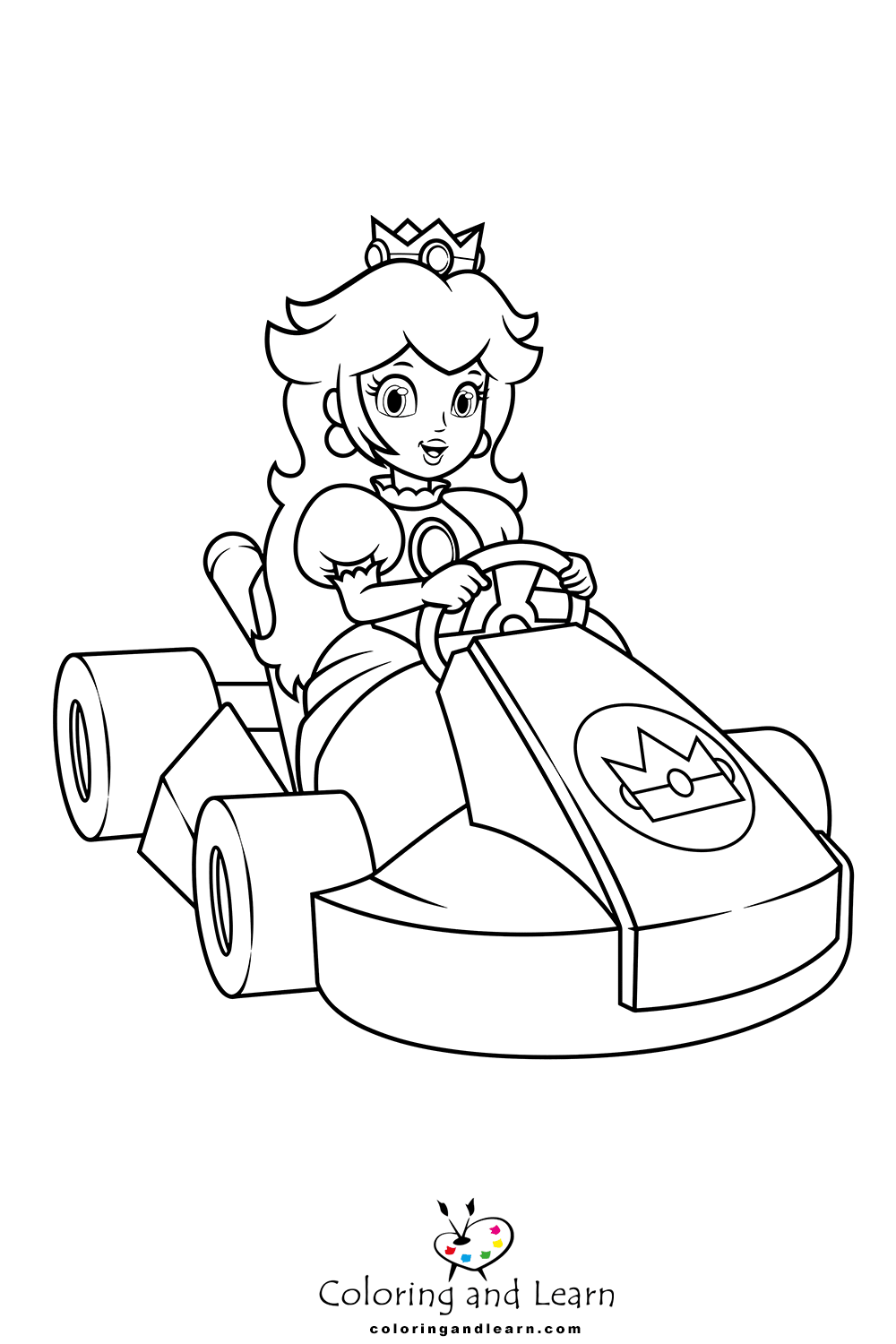 Princess Peach Coloring Pages