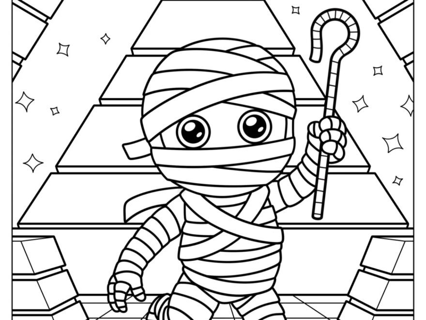 38 Mummy Coloring Pages Free PDF Printables