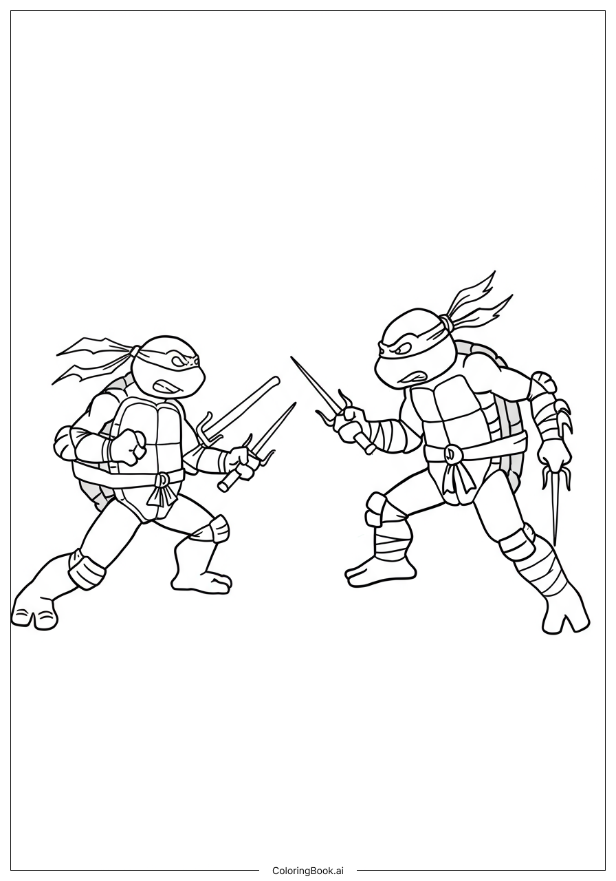 Ninja Turtules Coloring Pages