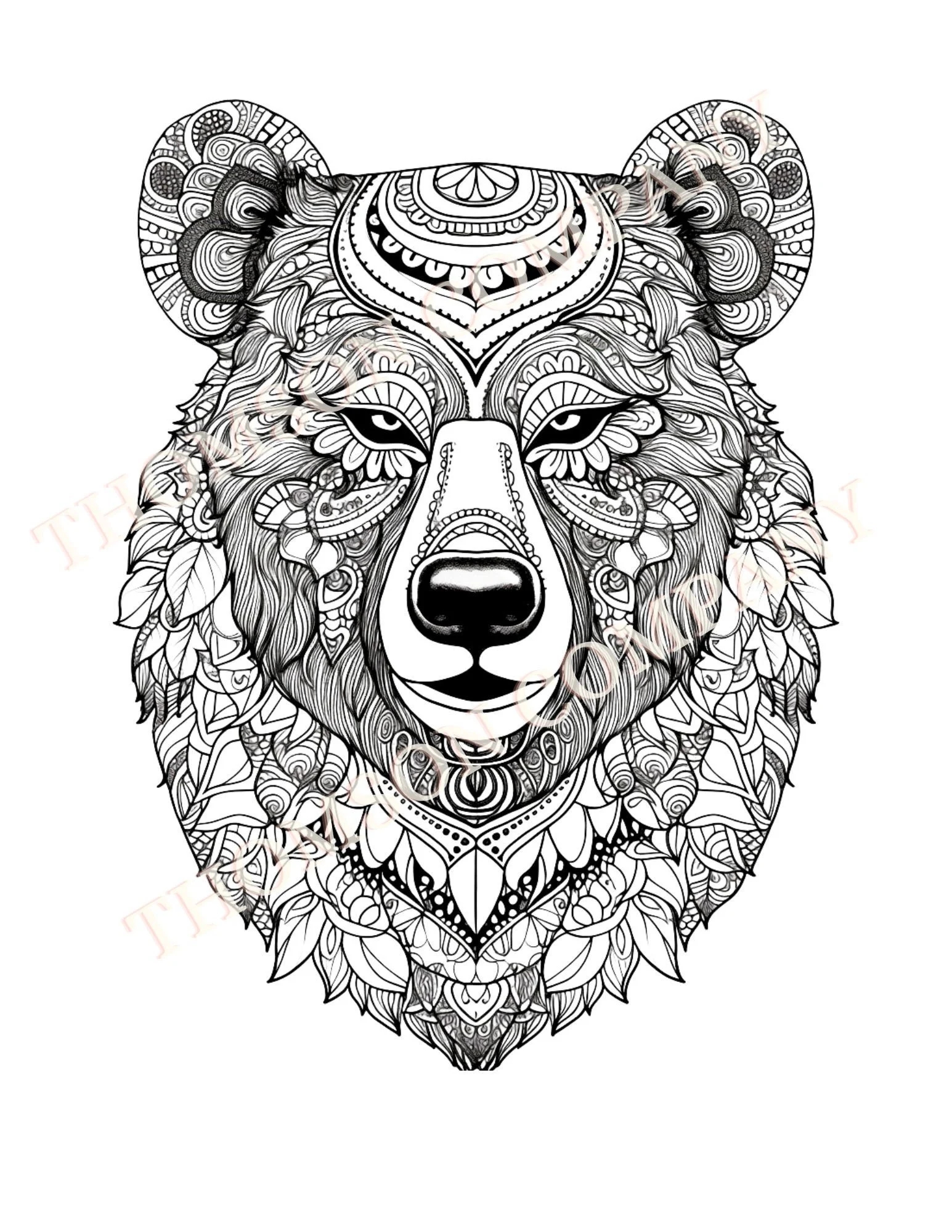 4 Bear With A Tribal Designs Adult Coloring Pages Printable PDF Coloring Book Page AI Generated Image Etsy 4 Bear With A Tribal Designs Adult Coloring Pages Printable PDF Coloring Book Page AI Generated Image Etsy