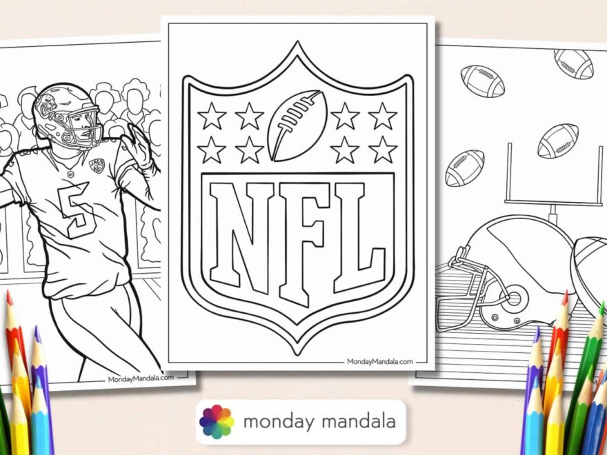 42 Football Coloring Pages Free PDF Printables