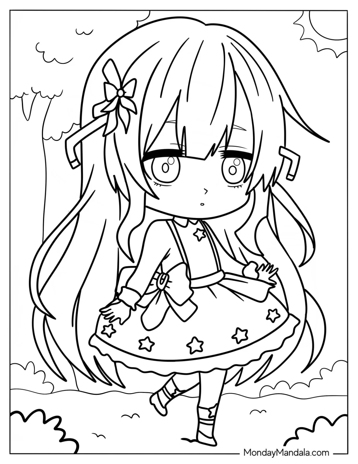Cute Anime Chibi Coloring Pages Cute Anime Chibi Coloring Pages