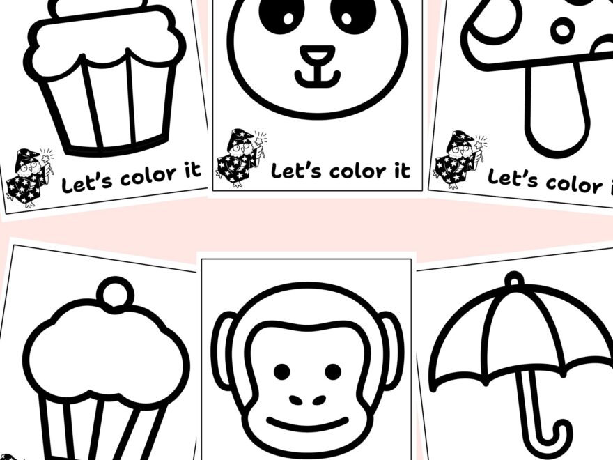 45 Super Easy Coloring Pages For Kids Printable Bold And Easy Designs Preschoolers Simple Coloring Pages For Toddlers Home School Prin Etsy