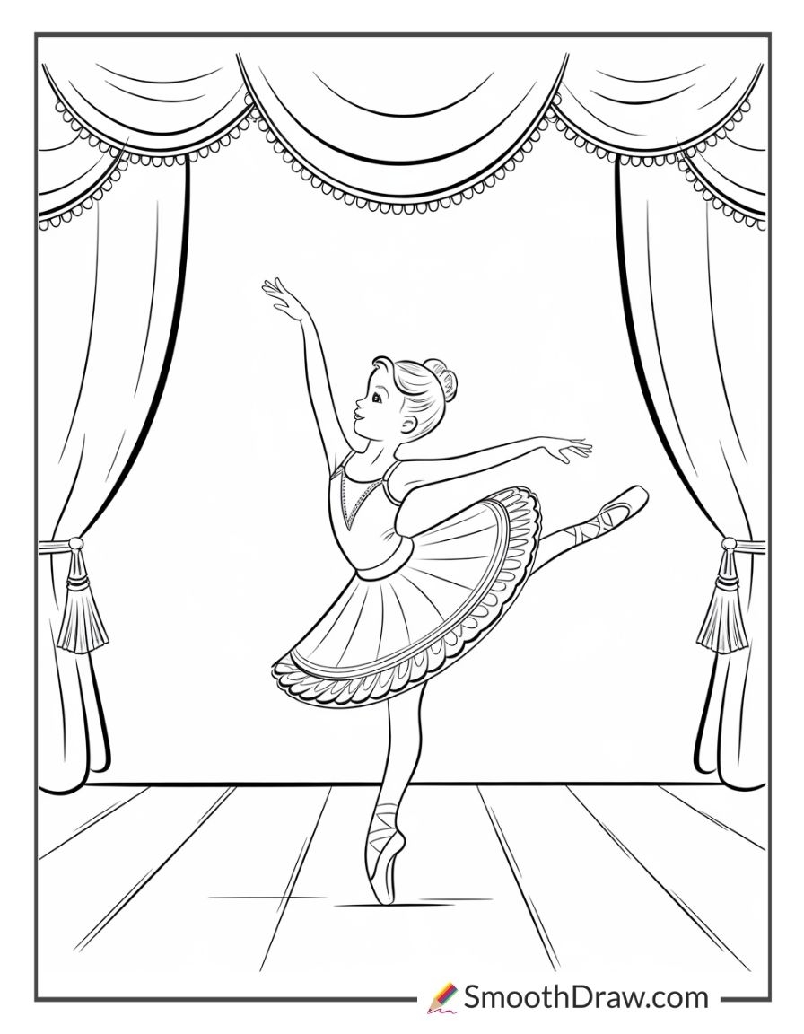 Cute Dance Coloring Pages