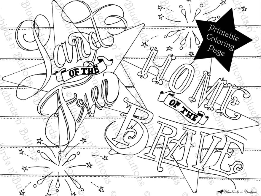 4th Of July Printable Coloring Page July Coloring Independence Day Page Download Adult Coloring Page Kids Coloring Pages Fun Etsy