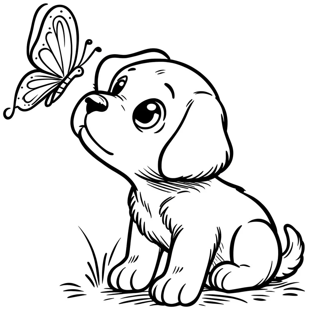 Puppy Coloring Pages To Print Free