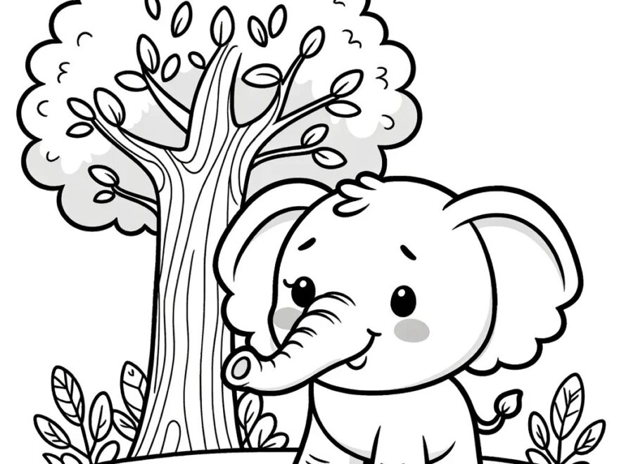 5 Elephant Coloring Page Animal Coloring Page Elephant Coloring Page Safari Coloring Page Etsy