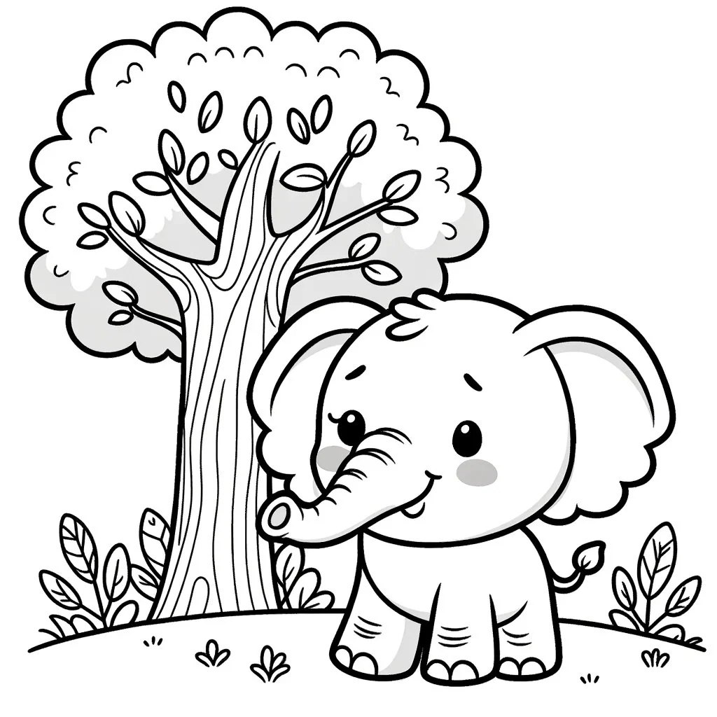 5 Elephant Coloring Page Animal Coloring Page Elephant Coloring Page Safari Coloring Page Etsy