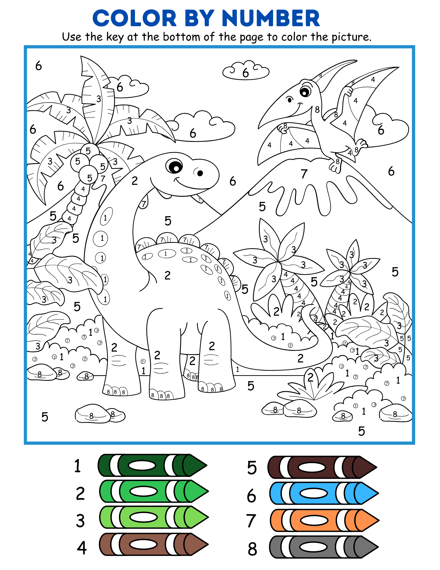 Color By Number Free Coloring Pages
