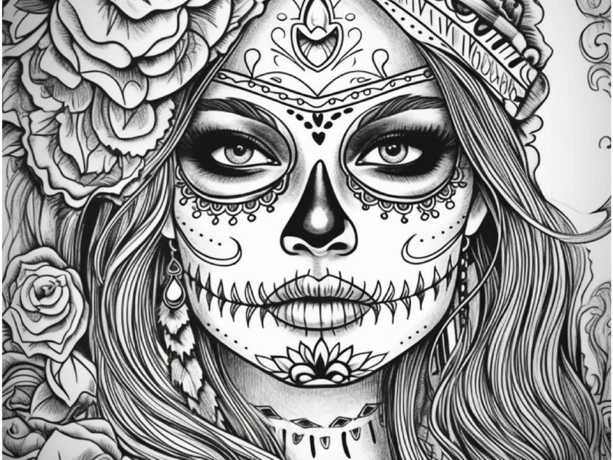 50 Adult Sugar Skull Girl Coloring Pages Adult And Kid Coloring Pages Printable Digital Instant Download PDF Best Selling Item Popular Item Etsy