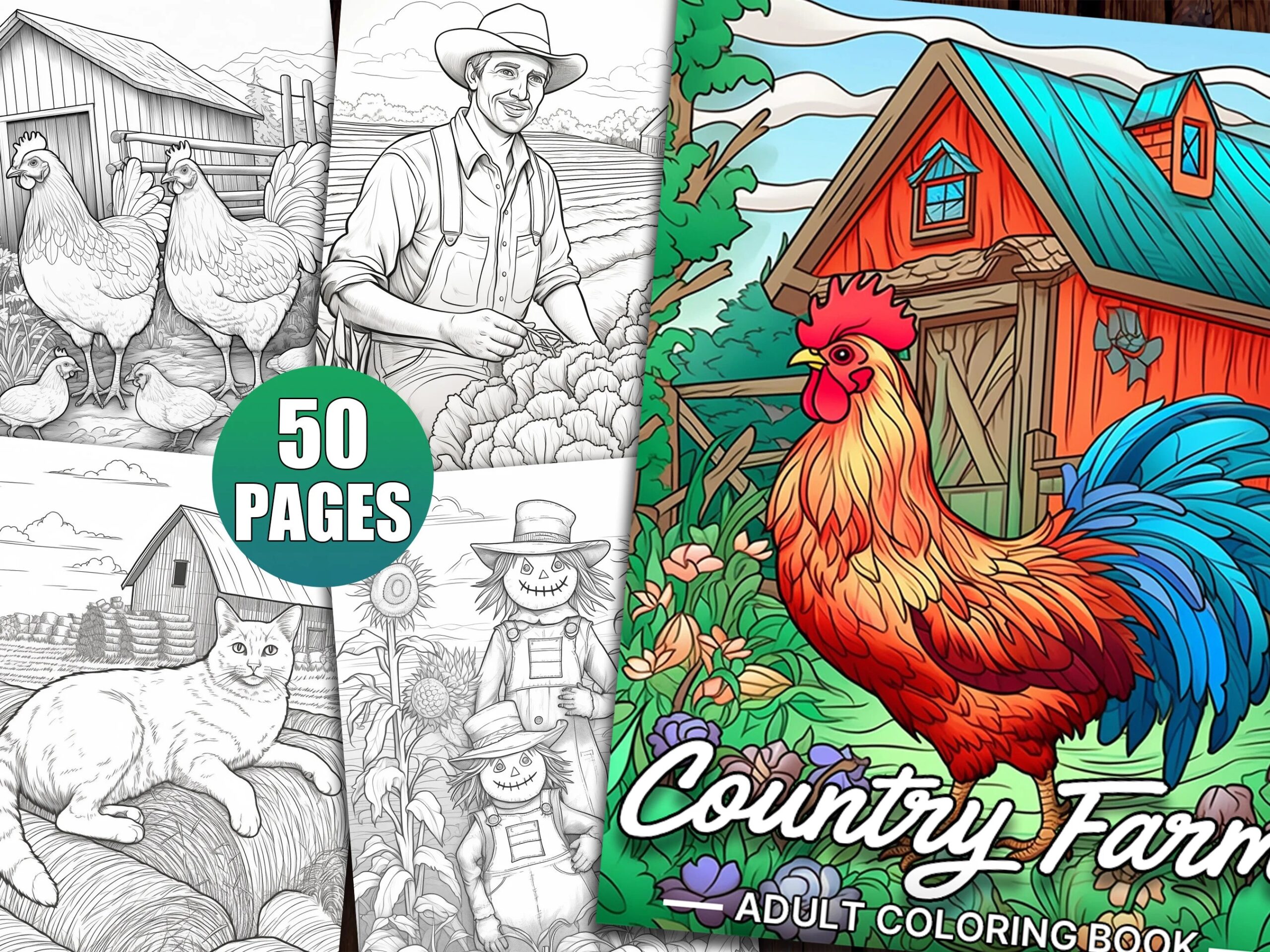 50 Country Farm Coloring Pages For Adults A Nature Coloring Book For Country Lovers Relaxation Stress Relief Printable Pdf Etsy 50 Country Farm Coloring Pages For Adults A Nature Coloring Book For Country Lovers Relaxation Stress Relief Printable Pdf Etsy