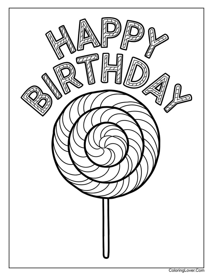 Happy Birthday Coloring Pages Free Printable For Adults Happy Birthday Coloring Pages Free Printable For Adults
