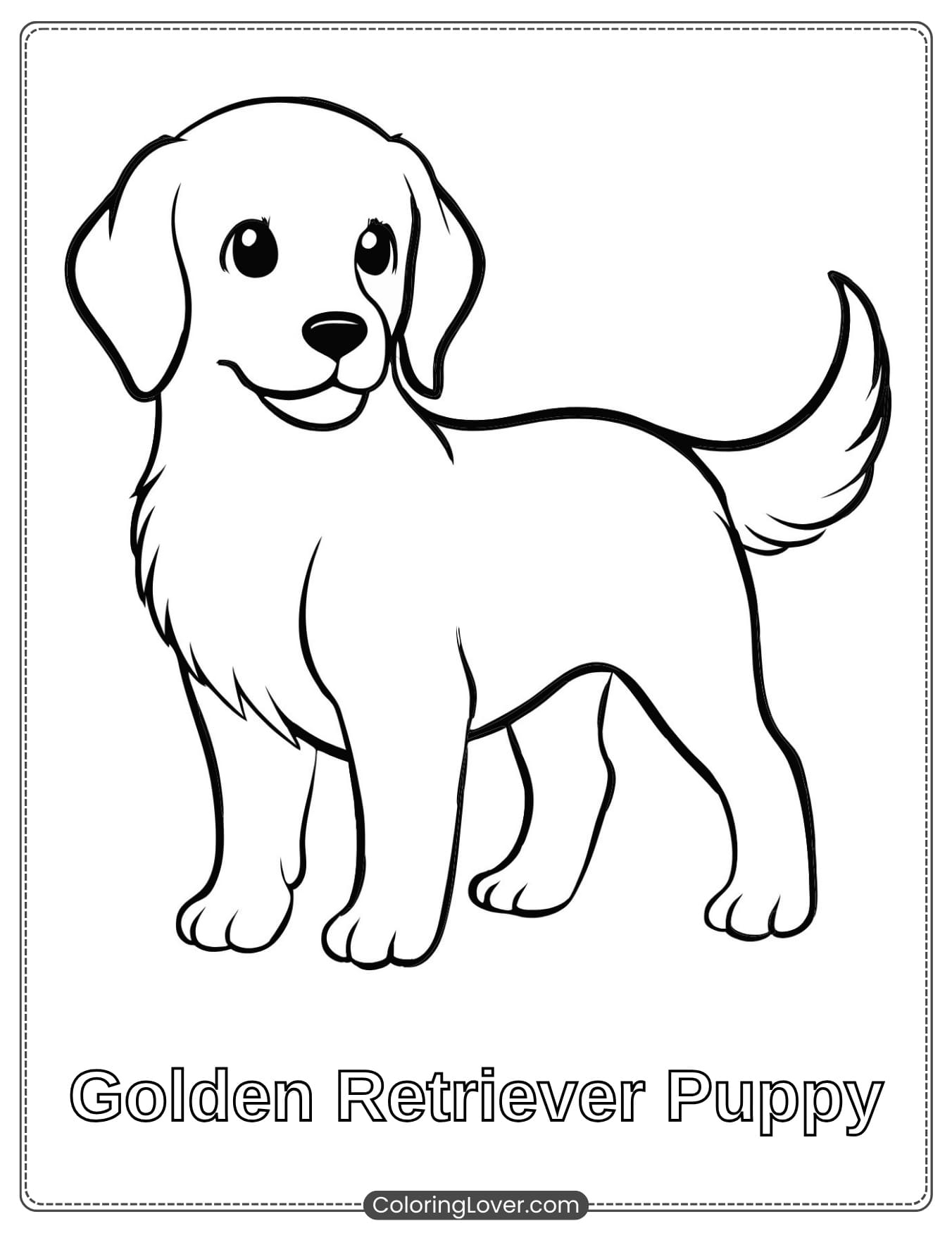 Easy Dog Coloring Pages