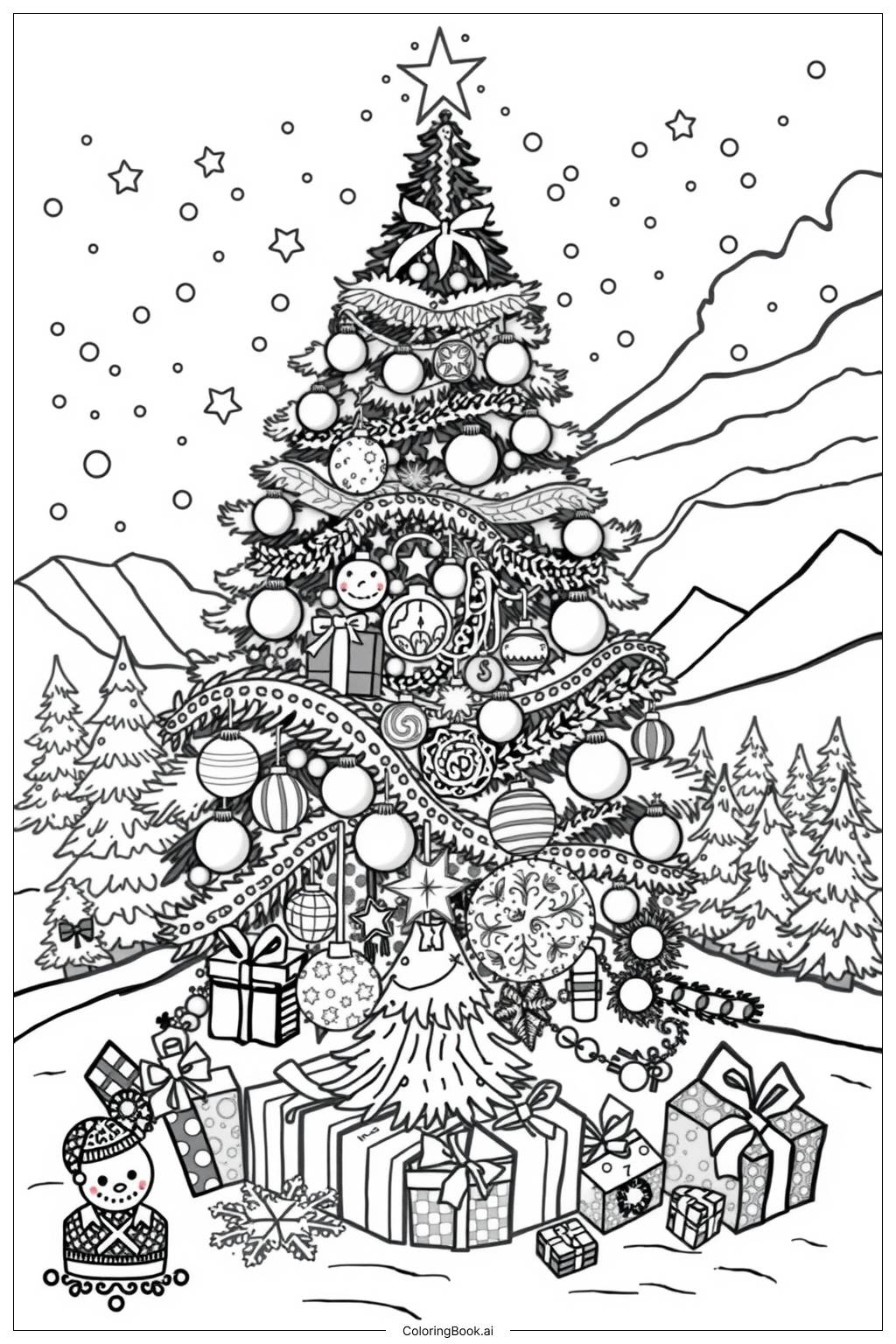 Christmas Tree Coloring Pages To Print