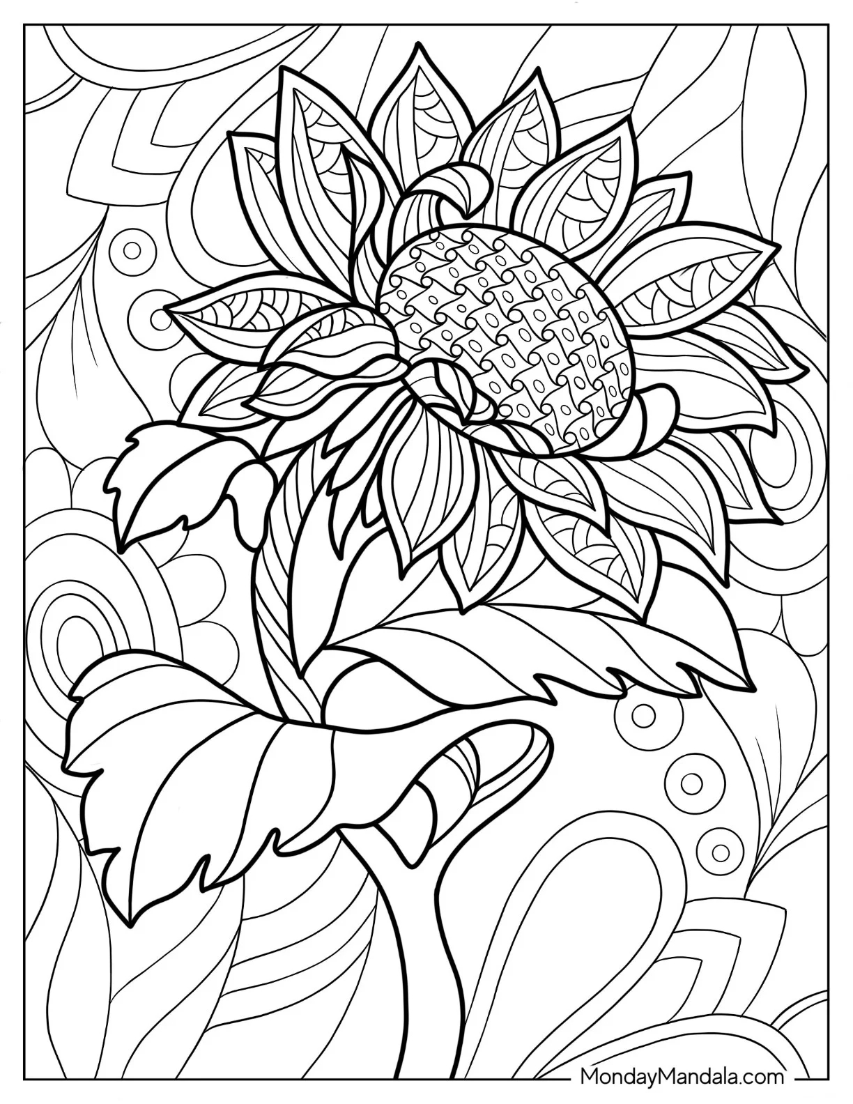 Realistic Flower Coloring Pages