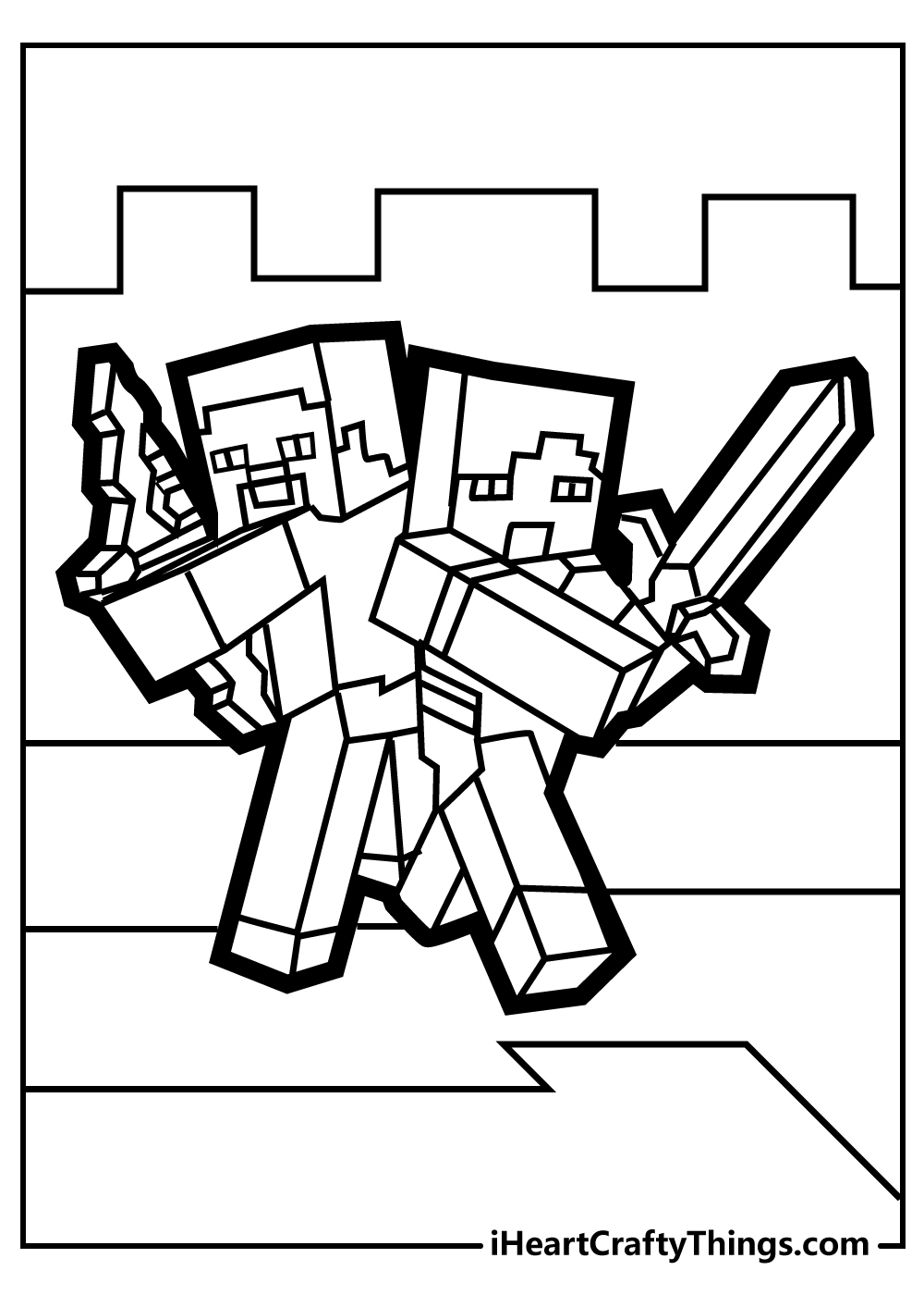 Minecraft Coloring Pages End