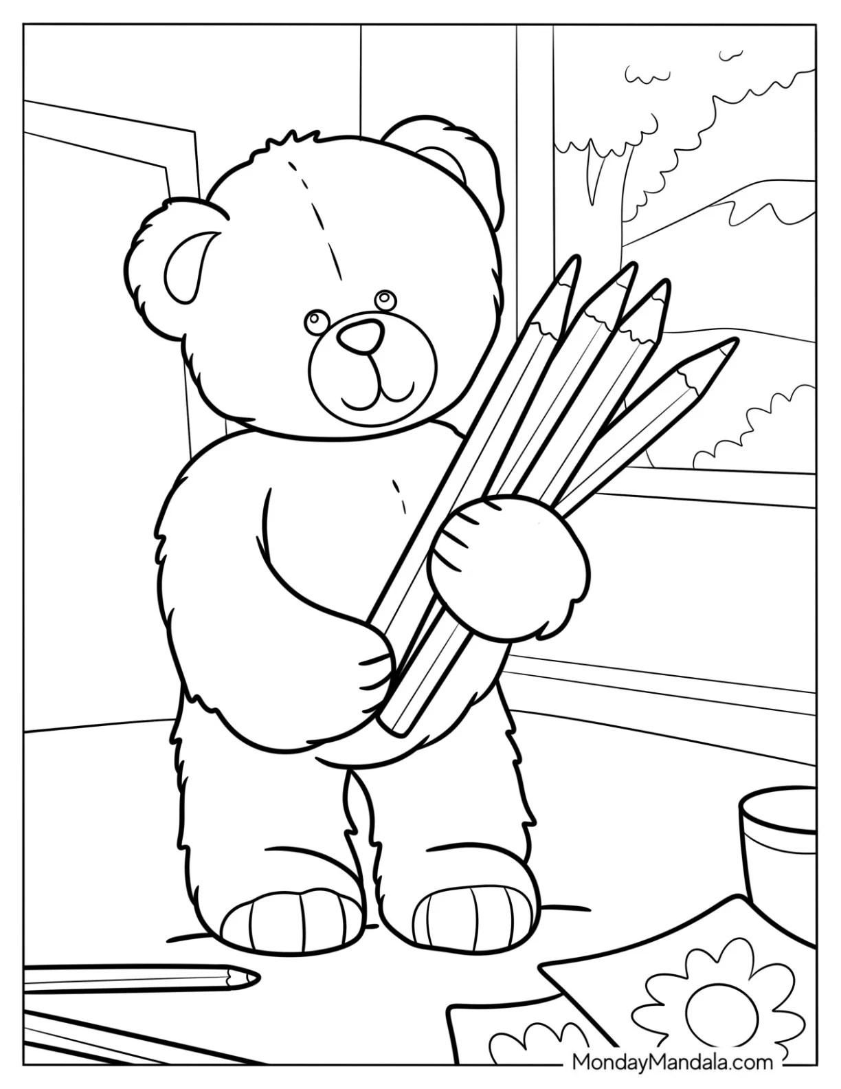57 Teddy Bear Coloring Pages Free PDF Printables 