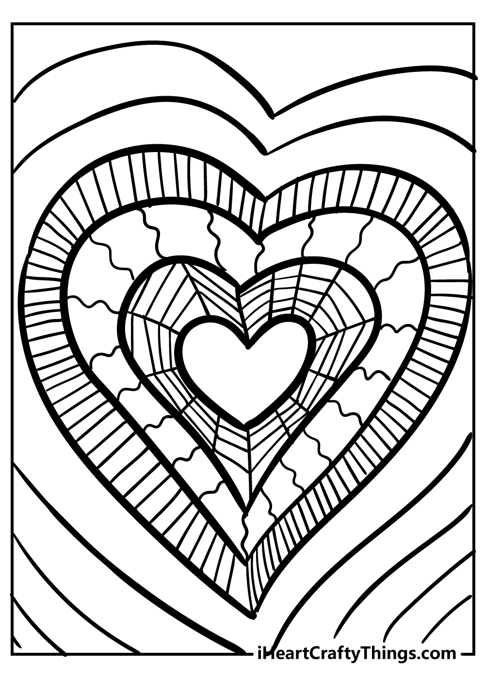 Heart Design Coloring Pages Heart Design Coloring Pages