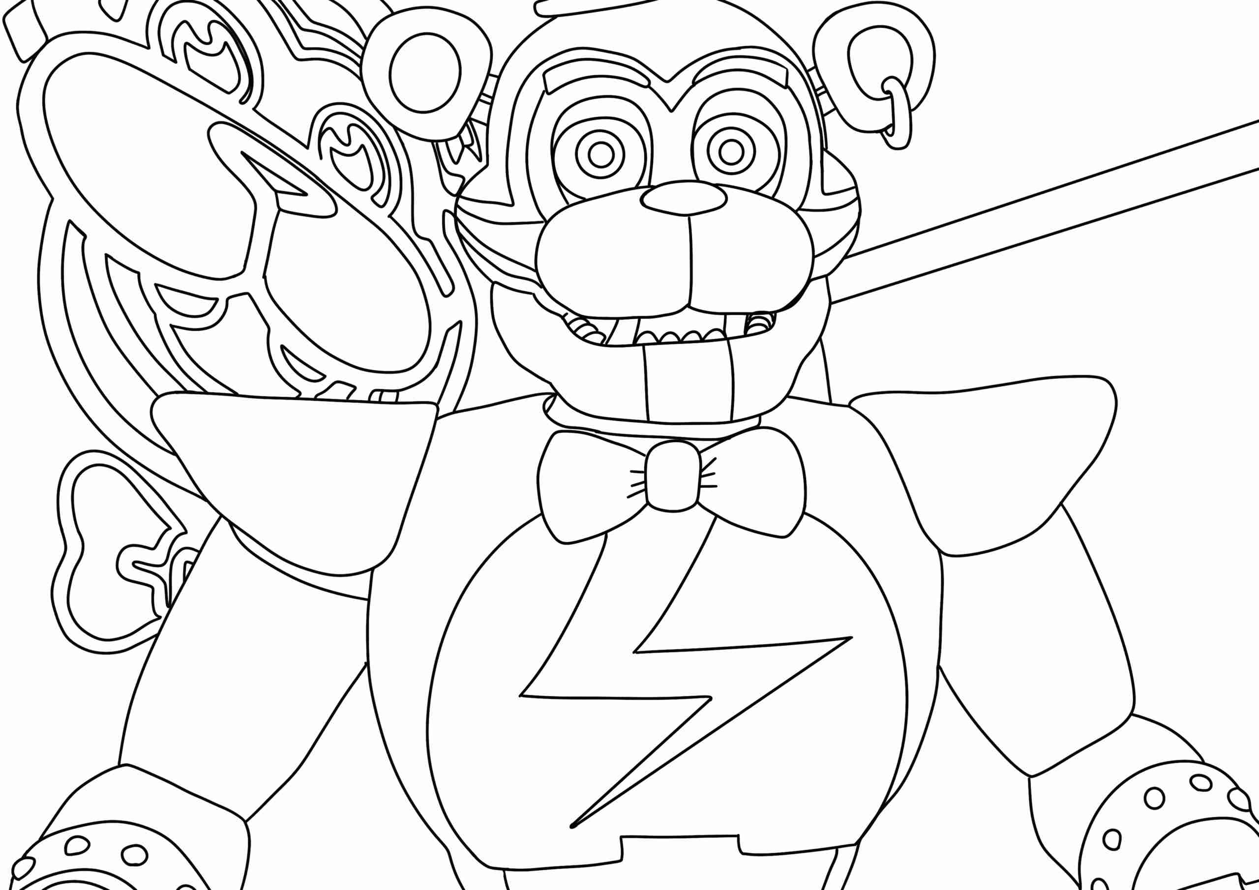 5x A4 FNaF Security Breach Bundle 1 Digital Colouring Pages Numonday 5x A4 FNaF Security Breach Bundle 1 Digital Colouring Pages Numonday