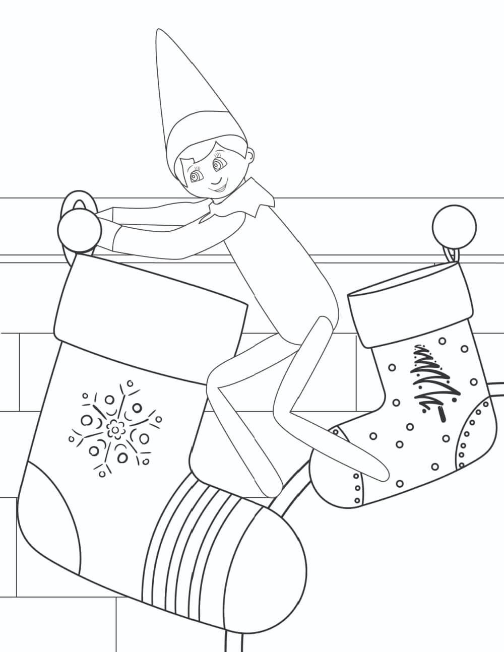 6 Printable Elf On The Shelf Coloring Pages Freebie Finding Mom 6 Printable Elf On The Shelf Coloring Pages Freebie Finding Mom