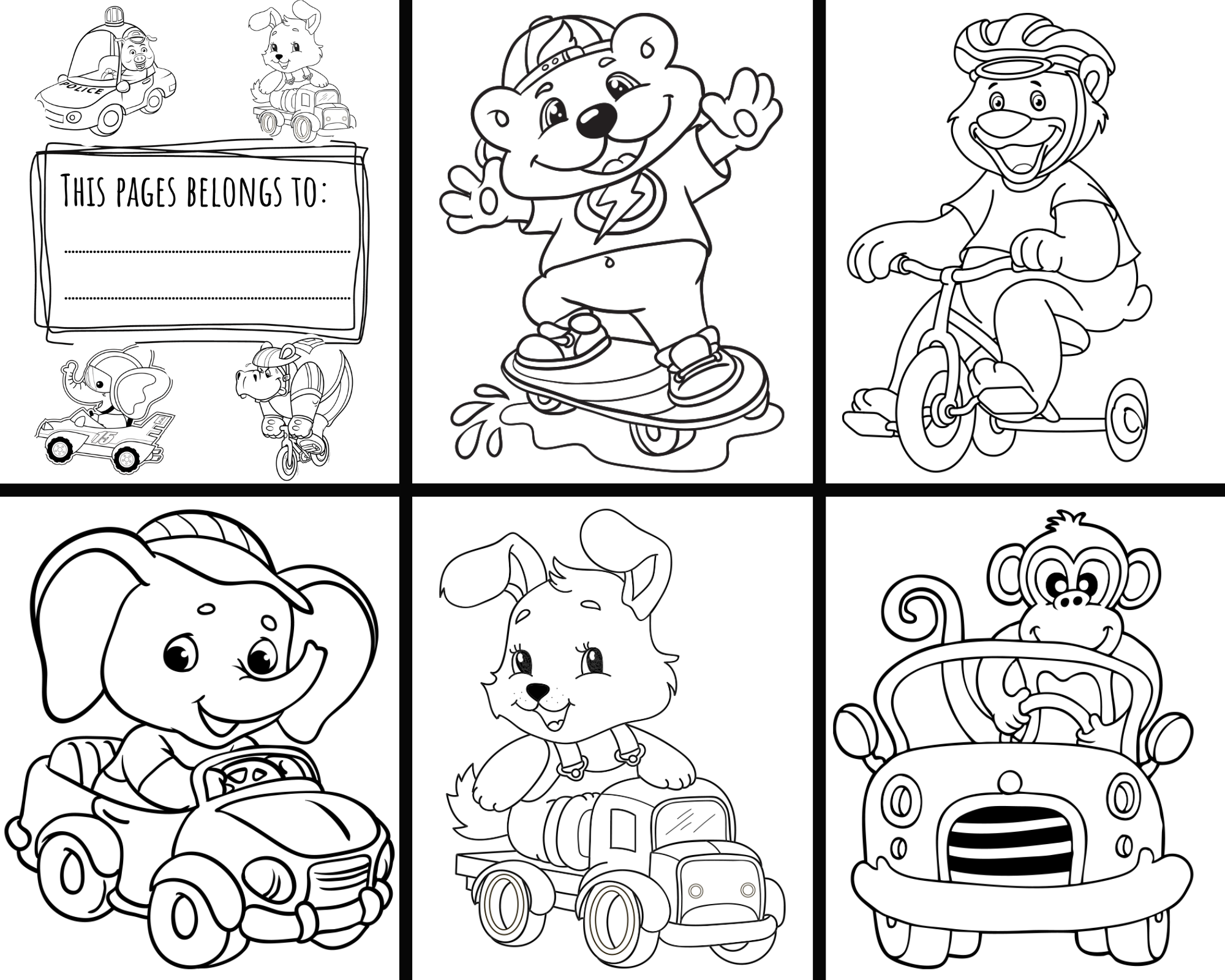 60 Animals Coloring Pages Activity Fun And Easy To Color Pages Coloring Activity Printable Pages Made By Teachers