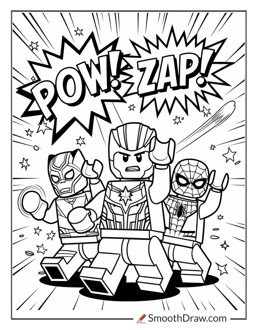 Lego Marvel Coloring Pages Lego Marvel Coloring Pages